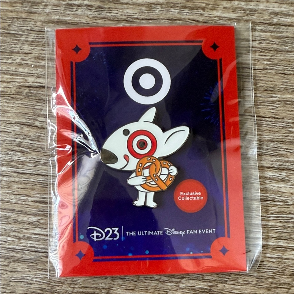 Disney D23 Expo 2024 Exclusive Target Bullseye With Pretzel Promo Pin